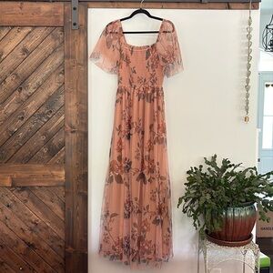 Baltic Born Cassandra Tulle Maxi Dress Women’s Size M Spring Wedding Party